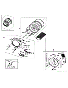 Drum Assy parts for Samsung Dryer DV448AGP/XAA-0001 / from AppliancePartsPros.com