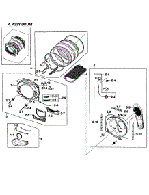 Drum Assy parts for Samsung Dryer DV419AGU/XAA-0002 / from AppliancePartsPros.com