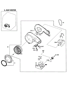 Motor Assy parts for Samsung Dryer DV419AGU/XAA-0002 / from AppliancePartsPros.com