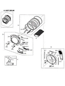 Drum Assy parts for Samsung Dryer DV448AGW/XAA-0001 / from AppliancePartsPros.com
