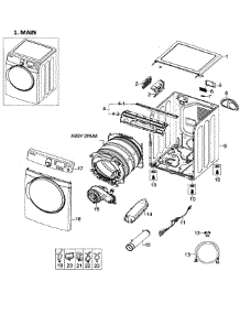 Main Assy parts for Samsung Dryer DV448AEP/XAA-0001 / from AppliancePartsPros.com
