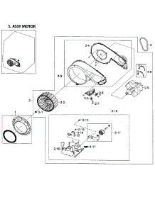 Motor Assy parts for Samsung Dryer DV448AEP/XAA-0001 / from AppliancePartsPros.com