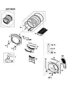 Drum Assy parts for Samsung Dryer DV520AEW/XAA-0002 / from AppliancePartsPros.com