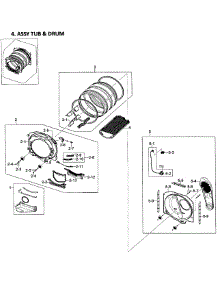 Drum Assy parts for Samsung Dryer DV419AEW/XAA-0002 / from AppliancePartsPros.com