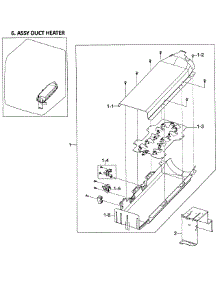 Heater Assy parts for Samsung Dryer DV419AEW/XAA-0002 / from AppliancePartsPros.com