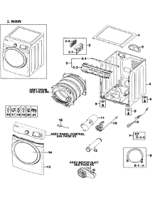 Main Assy parts for Samsung Dryer DV511AGR/XAA-0001 / from AppliancePartsPros.com