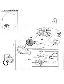 Motor Assy parts for Samsung Dryer DV511AGR/XAA-0001 / from AppliancePartsPros.com