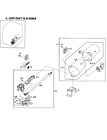 Heater Assy parts for Samsung Dryer DV511AGR/XAA-0000 / from AppliancePartsPros.com