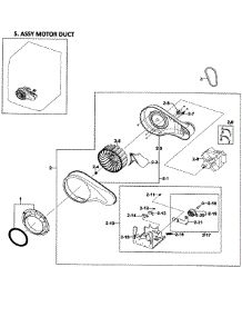 Motor Assy parts for Samsung Dryer DV511AGR/XAA-0000 / from AppliancePartsPros.com