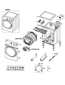 Main Assy parts for Samsung Dryer DV520AEW/XAA-0000 / from AppliancePartsPros.com