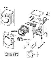 Main Assy parts for Samsung Dryer DV520AEW/XAA-0001 / from AppliancePartsPros.com