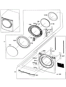 Front / Door Assy parts for Samsung Dryer DV520AEP/XAA-0001 / from AppliancePartsPros.com