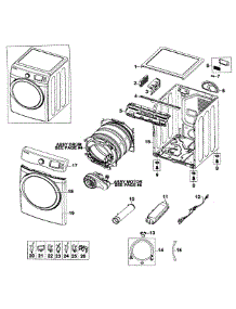 Main Assy parts for Samsung Dryer DV520AEP/XAA-0001 / from AppliancePartsPros.com