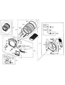 Drum Assy parts for Samsung Dryer DV448AEW/XAA-0003 / from AppliancePartsPros.com