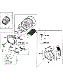 Drum Assy parts for Samsung Dryer DV419AGW/XAA-0002 / from AppliancePartsPros.com