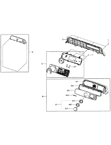 Control Panel parts for Samsung Dryer DV50F9A8EVW/A2-0001 / from AppliancePartsPros.com