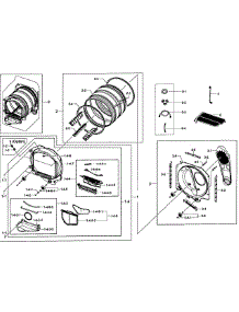 Drum Assy parts for Samsung Dryer DV50F9A8GVW/A2-0001 / from AppliancePartsPros.com