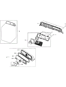 Control Panel parts for Samsung Dryer DV50F9A6GVW/A2-0001 / from AppliancePartsPros.com