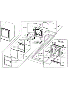 Front / Door Assy parts for Samsung Dryer DV50F9A6GVW/A2-0001 / from AppliancePartsPros.com