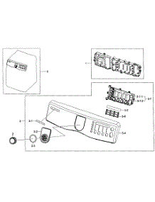 Control Panel parts for Samsung Dryer DV407AGW/XAA-0002 / from AppliancePartsPros.com