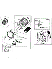 Drum Assy parts for Samsung Dryer DV407AGW/XAA-0003 / from AppliancePartsPros.com