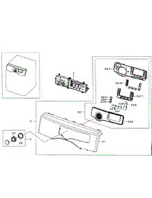 Control Panel parts for Samsung Dryer DV361GWBEWR/A3-0001 / from AppliancePartsPros.com