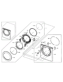 Front / Door Assy parts for Samsung Dryer DV361EWBEWR/A3-0001 / from AppliancePartsPros.com