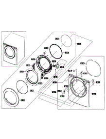 Front / Door Assy parts for Samsung Dryer DV365GTBGWR/A3-0001 / from AppliancePartsPros.com