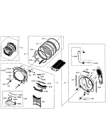 Drum Assy parts for Samsung Dryer DV435GTGJWR/A1-0001 / from AppliancePartsPros.com