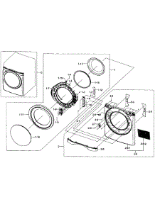 Front / Door Assy parts for Samsung Dryer DV435GTGJWR/A1-0001 / from AppliancePartsPros.com