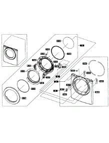Front / Door Assy parts for Samsung Dryer DV365ETBGWR/A3-0001 / from AppliancePartsPros.com