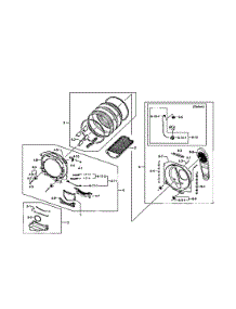 Drum Assy parts for Samsung Dryer DV407AEW/XAA-0001 / from AppliancePartsPros.com