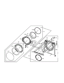 Front / Door parts for Samsung Dryer DV407AEW/XAA-0001 / from AppliancePartsPros.com