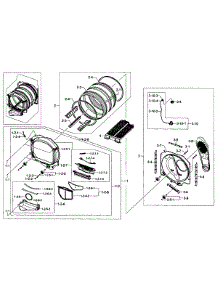 Drum Assy parts for Samsung Dryer DV484GTHASU/A1-0001 / from AppliancePartsPros.com