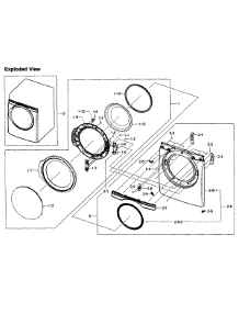 Front Assy parts for Samsung Dryer DV393ETPAWR/A1-0001 / from AppliancePartsPros.com