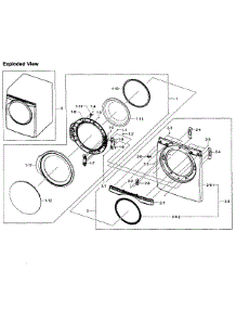 Front Assy parts for Samsung Dryer DV393ETPARA/A1-0001 / from AppliancePartsPros.com