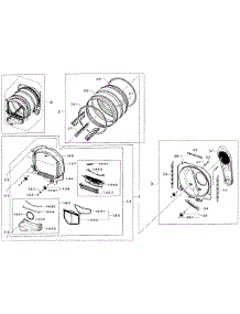 Drum Assy parts for Samsung Dryer DV400GWHDWR/AA-0001 / from AppliancePartsPros.com