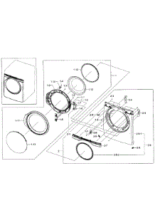 Front Asy parts for Samsung Dryer DV431AGP/XAA-0002 / from AppliancePartsPros.com