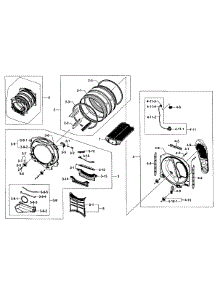Drum Assy parts for Samsung Dryer DV431AEW/XAA-001 / from AppliancePartsPros.com