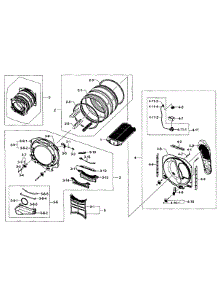 Drum Assy parts for Samsung Dryer DV431AEP/XAA-0001 / from AppliancePartsPros.com