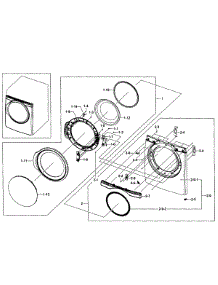 Front Assy parts for Samsung Dryer DV431AEP/XAA-0002 / from AppliancePartsPros.com