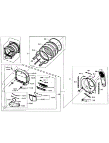 Drum Assy parts for Samsung Dryer DV456GWHDWR/AA-0001 / from AppliancePartsPros.com