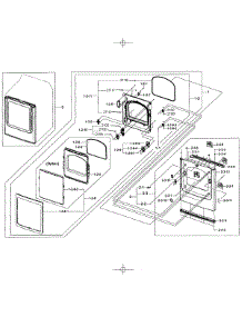 Front / Door Assy parts for Samsung Dryer DV456GWHDSU/AA-0001 / from AppliancePartsPros.com