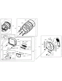 Drum Assy parts for Samsung Dryer DV456EWHDWR/AA-0001 / from AppliancePartsPros.com