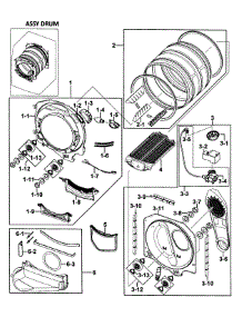 Drum Assy parts for Samsung Dryer DV350AGP/XAA-0000 / from AppliancePartsPros.com