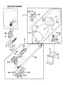 Heater Assy parts for Samsung Dryer DV350AGR/XAA-0000 / from AppliancePartsPros.com