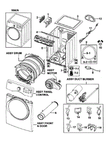 Main Assy parts for Samsung Dryer DV350AGR/XAA-0000 / from AppliancePartsPros.com