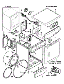 Main Assy parts for Samsung Dryer DV665JW/XAA-0000 / from AppliancePartsPros.com