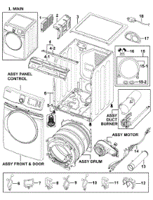 Main Assy parts for Samsung Dryer DV419AGU/XAA-0000 / from AppliancePartsPros.com