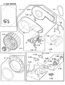 Motor Assy parts for Samsung Dryer DV419AGU/XAA-0000 / from AppliancePartsPros.com